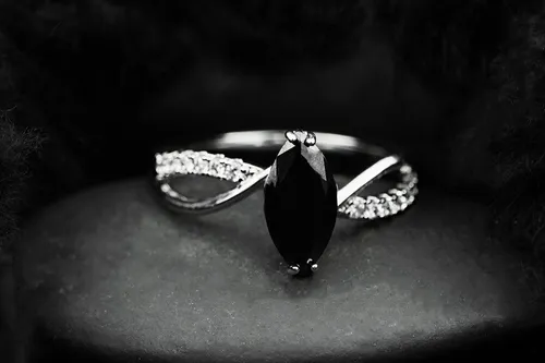 Anillo zafiro negro clearance