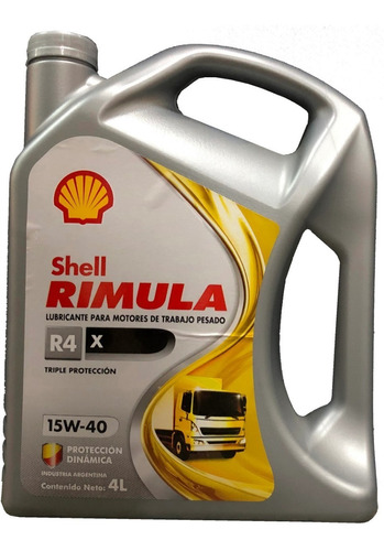 Aceite Shell Rimula R4 X 15w40 4 Litros