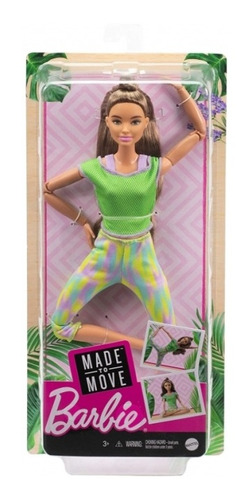Imagem 7 de 7 de Barbie Feita Para Mexer Morena Roupa Verde Ms