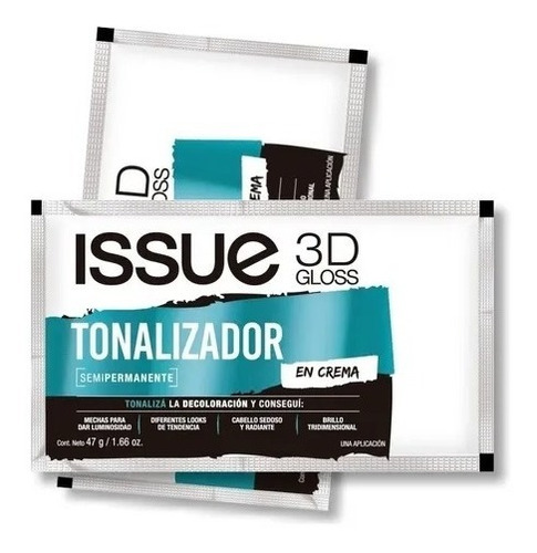 Tonalizador Issue 3d Gloss Sachet  X47g Pack X 10 Unidades