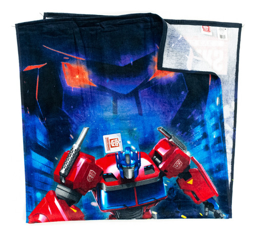 Toalla De Transformers Optimus Prime, 100% Algodón Color Azul Oscuro