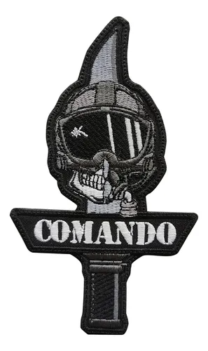 Parche Bordado Comando Daga Piloto Casco Cráneo Espada