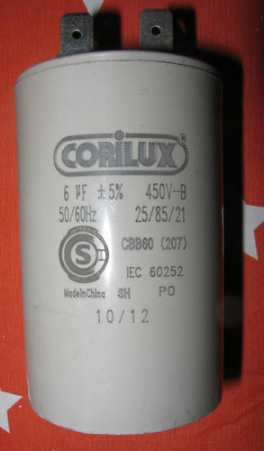 Capacitor Para Factor De Potencia 6uf X 450 Volts