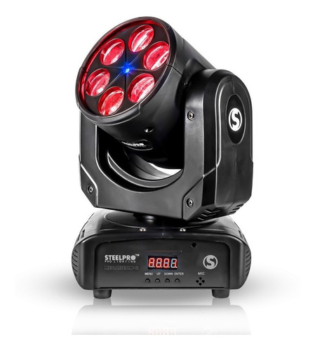 Imagen 2 de 8 de Case Con 2 Cabezas Roboticas Rgbw + Laser Azul - Steelpro
