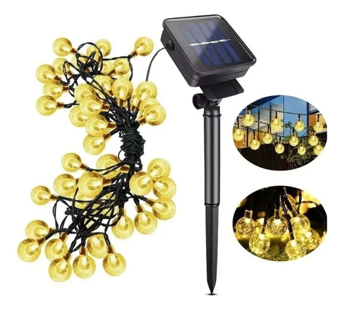 Tira Luz Led Exterior Solar Guirnalda Exterior Navidad Deco