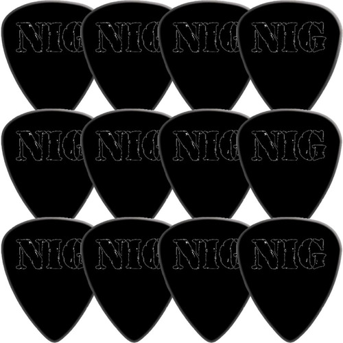 Kit Com 12 Palhetas Guitarra Violão Cavaquinho Ukulele Nig