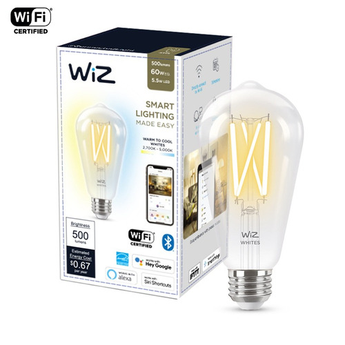 Foco Wiz St19 Smart Lighting Wifi Bluetoot De Acabado Blanco Color de la luz Blanco Atenuable