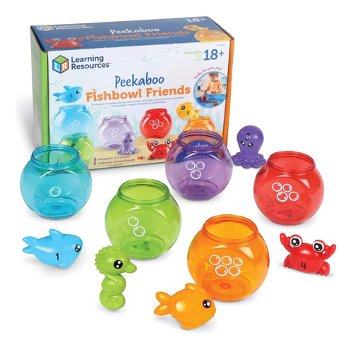 Recursos De Aprendizaje Peekaboo Fishbowl Friends, 10 Piezas