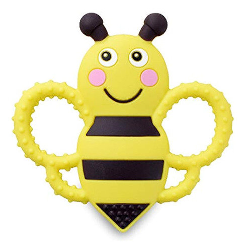 Buzzy Bee Mordedor De Silicona Con Textura  Sin Bpa Suave Y 