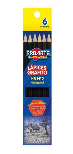 Set De 6 Lapices Grafito Hexagonal Hb N°2 / 2.05mm