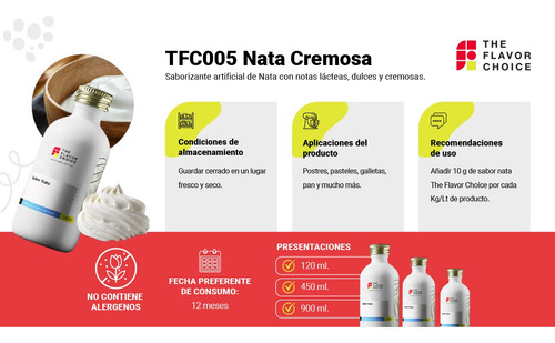 Saborizante De Nata 900 Ml The Flavor Choice