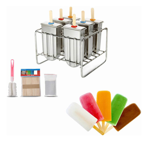 Molde Para Paleta Hielo Acero Inoxidable Helado Base Soporte