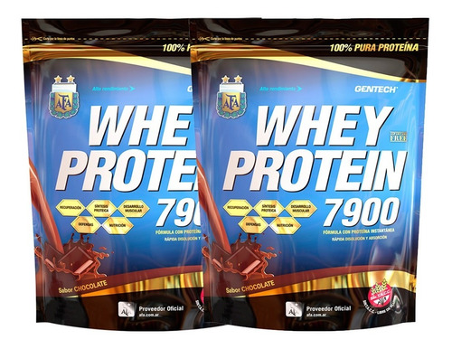 Whey Protein 7900 Afa 2 Kg Gentech Premium Proteina Celiacos