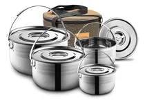 Comprar Juego De Utensilios De Cocina Camping Ollas Y Sartenes Inoxi