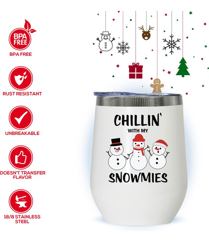 Copa De Vino De Navidad De Acero Inoxidable De Elegancia Mod