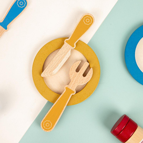 Platos Y Vajilla De Madera Para Niños, Accesorios De Cocina