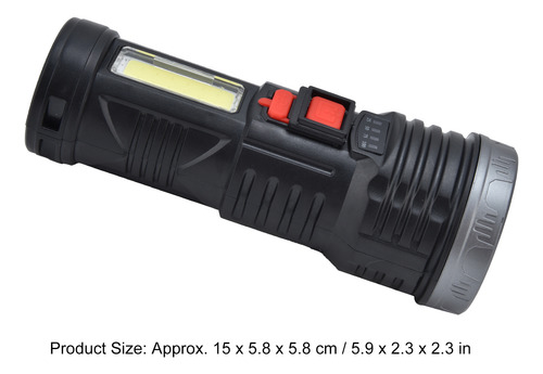 Linterna Led Cob, Luz Lateral Con Carga Usb, Ultrabrillante