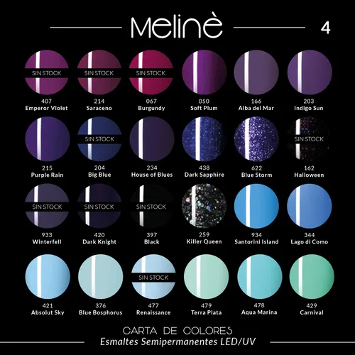 Kit 3 Esmaltes Semipermanentes Meliné + Base Coat Y Top Coat