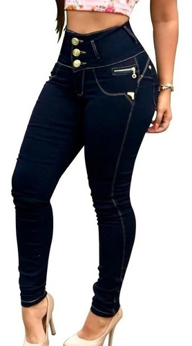 Calça Feminina Jeans Cintura Alta Lycra Barata Qualidade Top