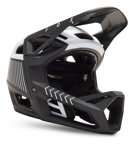 Casco Fox Proframe Rs Mash Negro/ Blanco Downhill Mtb 