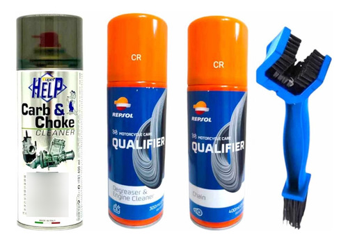 Pack Limpia Carburador+lubricante De Cadena + Desengrasante