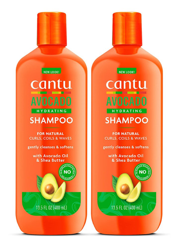 Cantu Champú Hidratante Sin Sulfato De Aguacate Con Mantec.