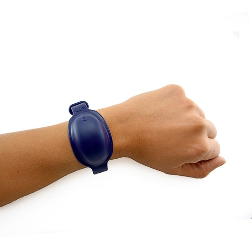 Imagen 2 de 6 de Pulseras Sanitizantes Azul Marino Adultos Luminares