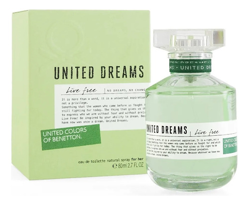Perfume Mujer Benetton United Dreams Live Free Edt 80ml