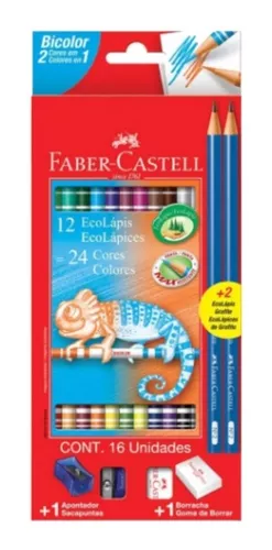 Lapiz color Faber Castell + 3 bicolor Caras – Punto