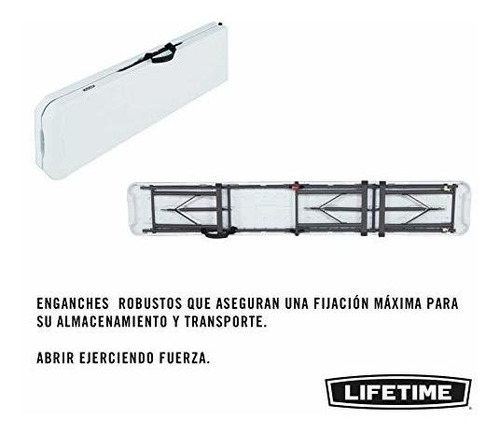 Lifetime 80305 Foldinhalf Bench Light Commercial 6 Pies