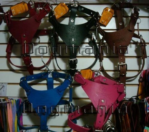 Pechera Piel Ajustable Jumbo Para Perro Silverado