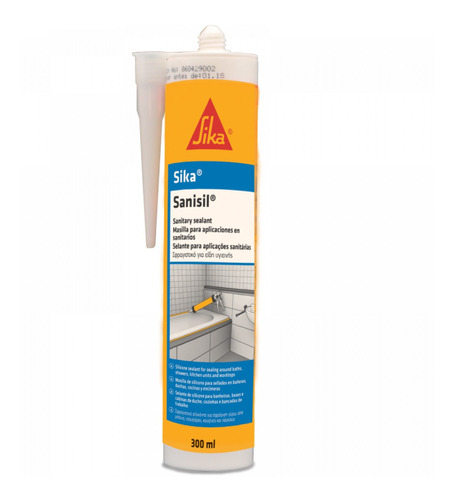 Sika Sanisil Silicona Acida Transpararente 300cc Elsue