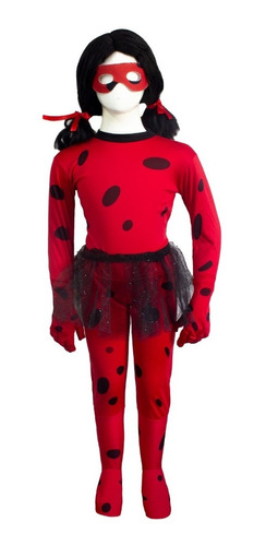 Disfraz De Lady Bug (incluye Guantes, Tutu Y Antifaz)