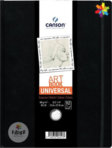 Canson Art Book Universal 21,6 X 27,9 Cm 112 Hojas 96 Gramos