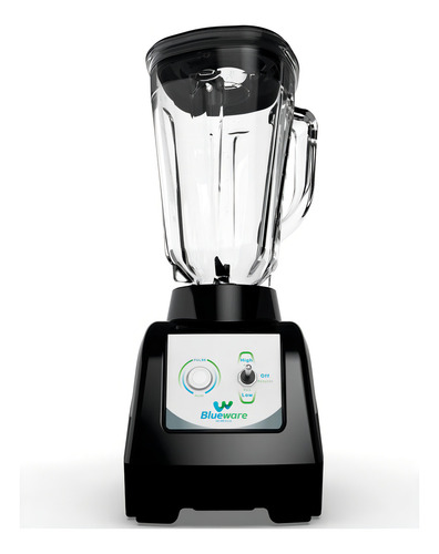 Licuadora Blueware Bw5-75-gl-b 2l 2v Vaso De Vidrio Negro