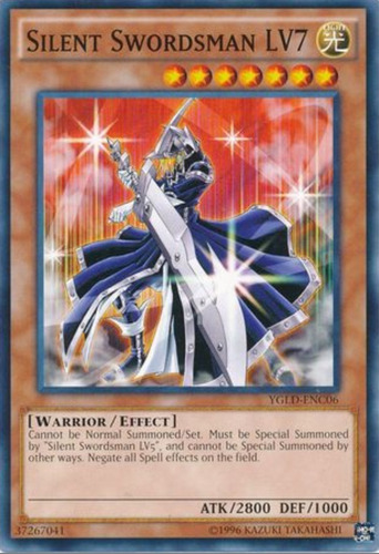 Tarjeta Yugioh! Espadachín Silencioso Lv7 Ygld-spc06 Common