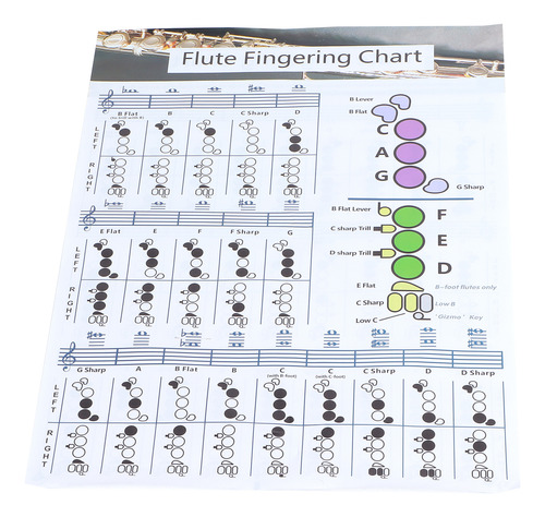 Tabla De Práctica De Digitación De Flauta (56 X 40 Cm), Acor