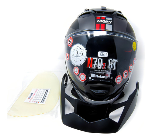 Capacete Nolan N70-2 Gt Bellavista N-com cinza/vermelho fosco 3 em 1 cor preto/cinza/vermelho tamanho L