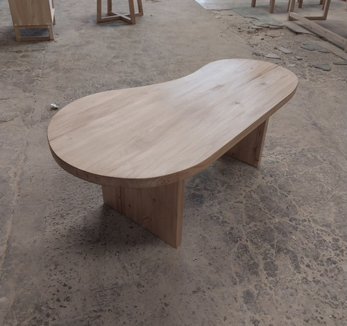 Mesa Ratona Ovalada Madera Alamo 150 Cm