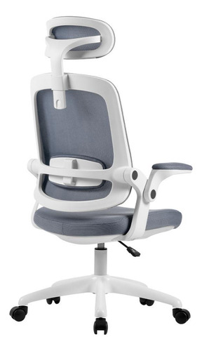 Cadeira De Escritório Ergonômica Cinza/branca Elements Astra