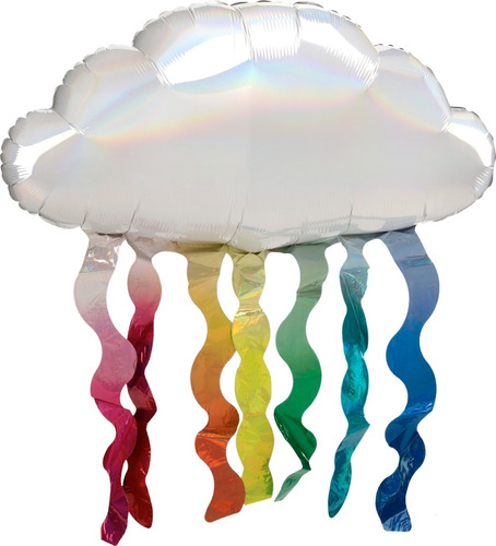 Globo De Nube Con Lluvia De Colores 