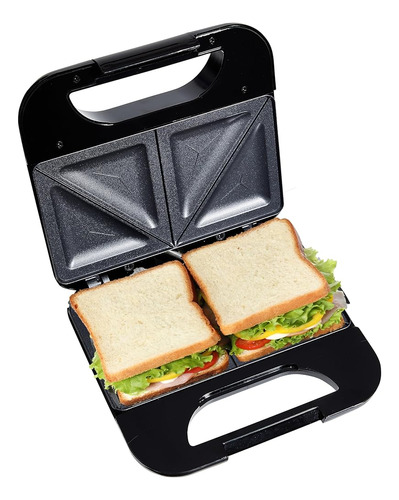 Sandwichera Cook With Color: 750 Vatios, Placas Antiadherent