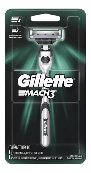 Afeitadora Gillette Mach 3 Con Hojas Duraconfort 1 Cartucho