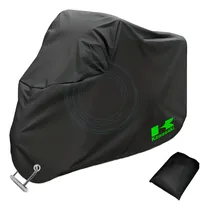 Comprar Funda Cubre Moto Kawasaki Versys 300 650 1000 Klr 650 Color Talle 3xl Logo Kawasaki Verde Con Ojal