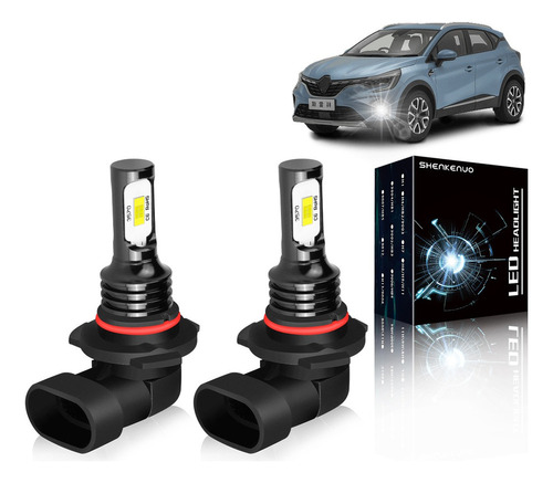 Fwefww 6500k 200w 8000lm Coche Led Luces Antiniebla 9005