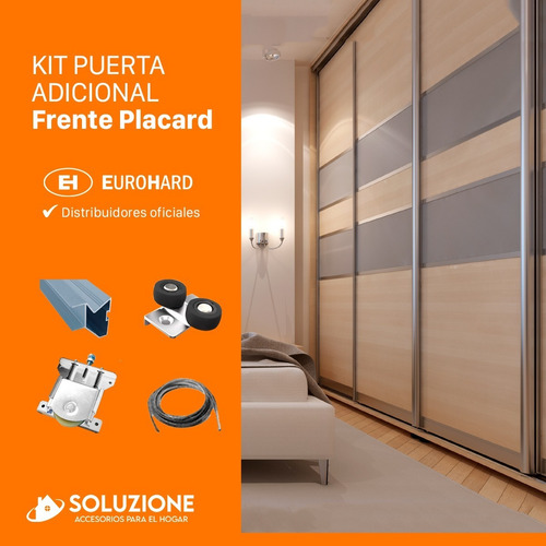 Kit Para Puerta Adicional Frente Placard Aluminio Eurohard