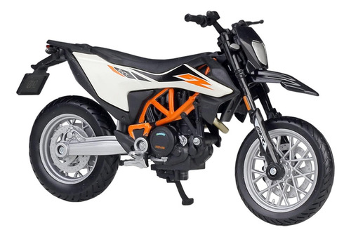 Juguete Coleccionables Motocicleta Ktm 690 Smc R Maisto Color Blanco