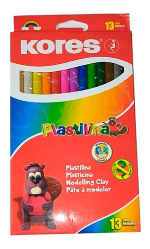 Plastilina Kores Delgadas Largas X13 