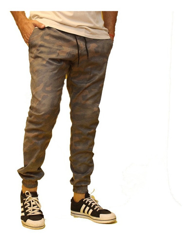 Jogger Gabardina Elastizada Liviana Hombre Con Cordón