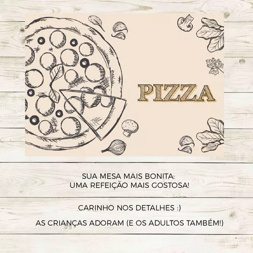 100 Un Jogo Americano Pizzaria Papel Kraft Ou Branco Padrão Pizza